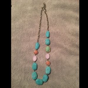 Long Turquoise Statement Necklace